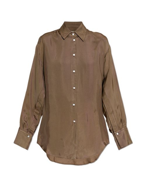 RÓHE BROWN Checked pattern shirt Róhe | 419-19-016249 BROWN MINI CHECK